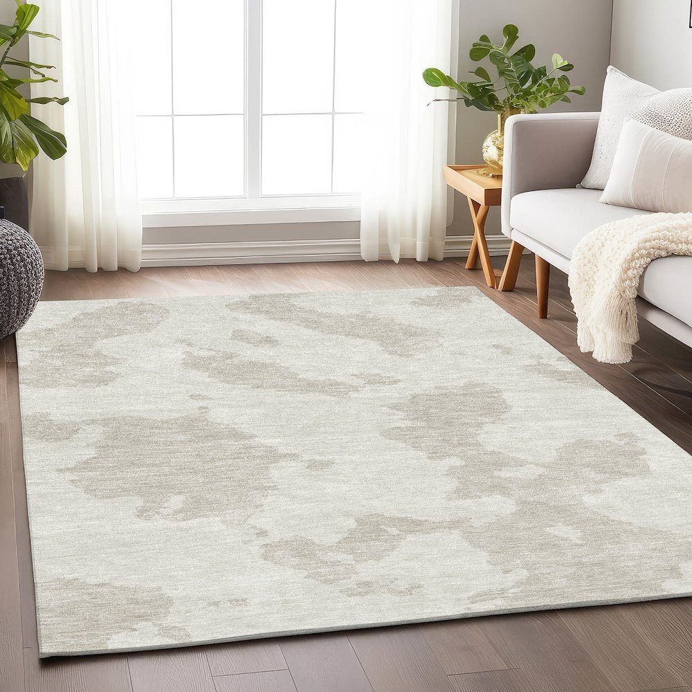 Premium Machine Washable Mayfield AMF975 Ivory 10' x 14' Rug. Picture 5