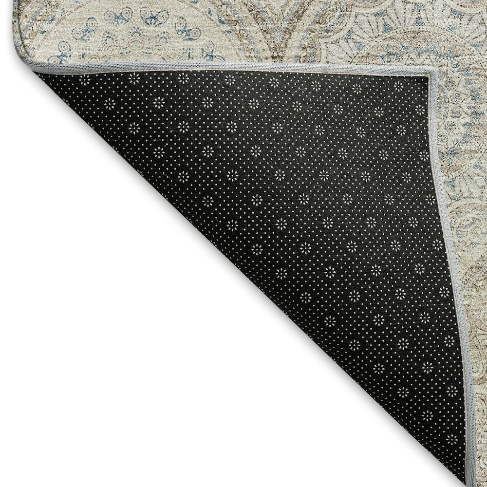 Premium Machine Washable Mayfield AMF976 Taupe 8' x 8' Round Rug. Picture 2