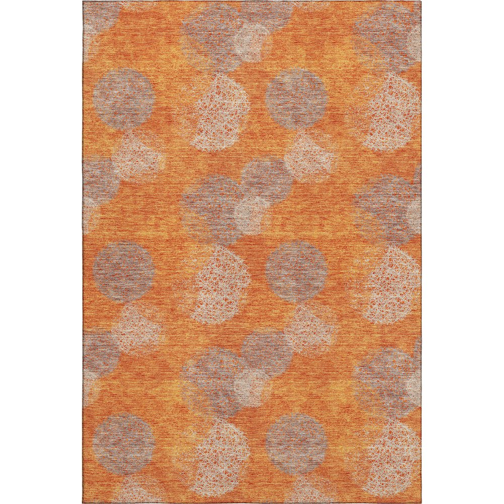 Premium Machine Washable Mayfield AMF977 Orange 10' x 14' Rug. Picture 1