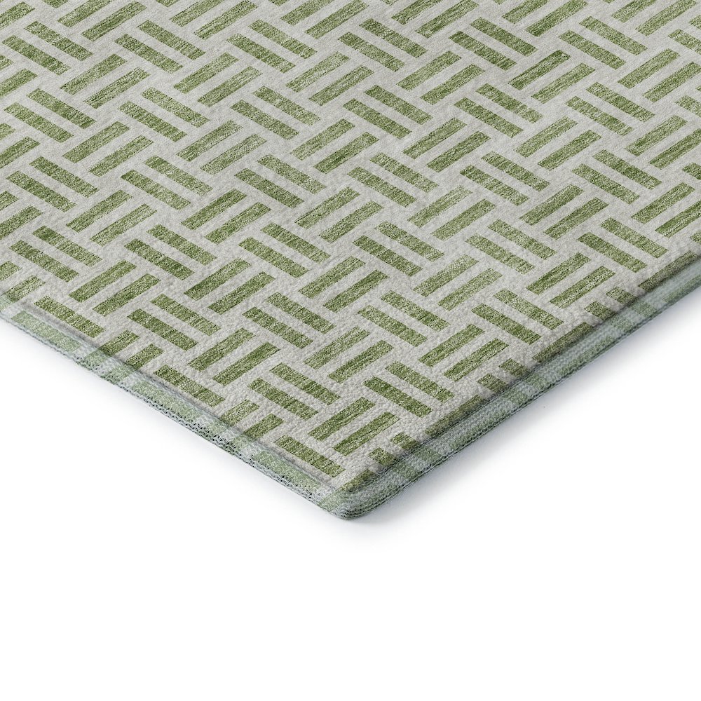 Premium Machine Washable Mayfield AMF978 Aloe 8' x 8' Round Rug. Picture 3