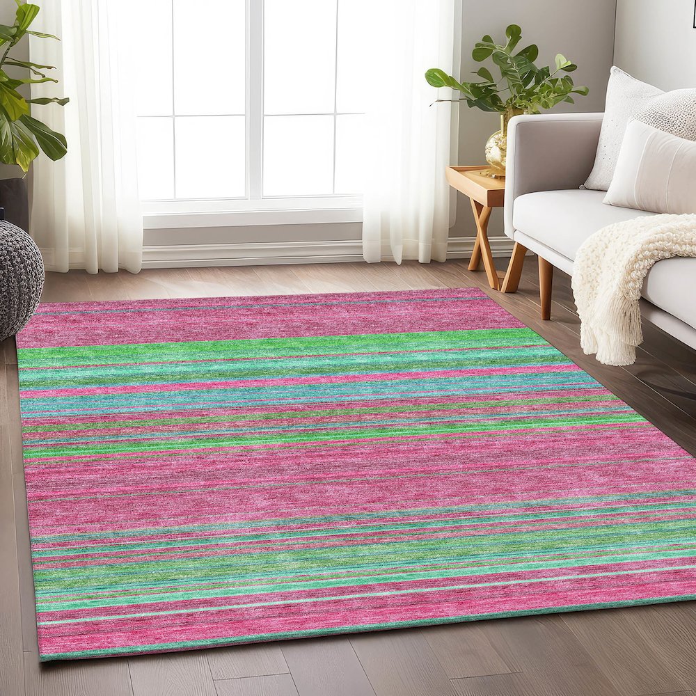 Premium Machine Washable Mayfield AMF979 Blush 10' x 14' Rug. Picture 5
