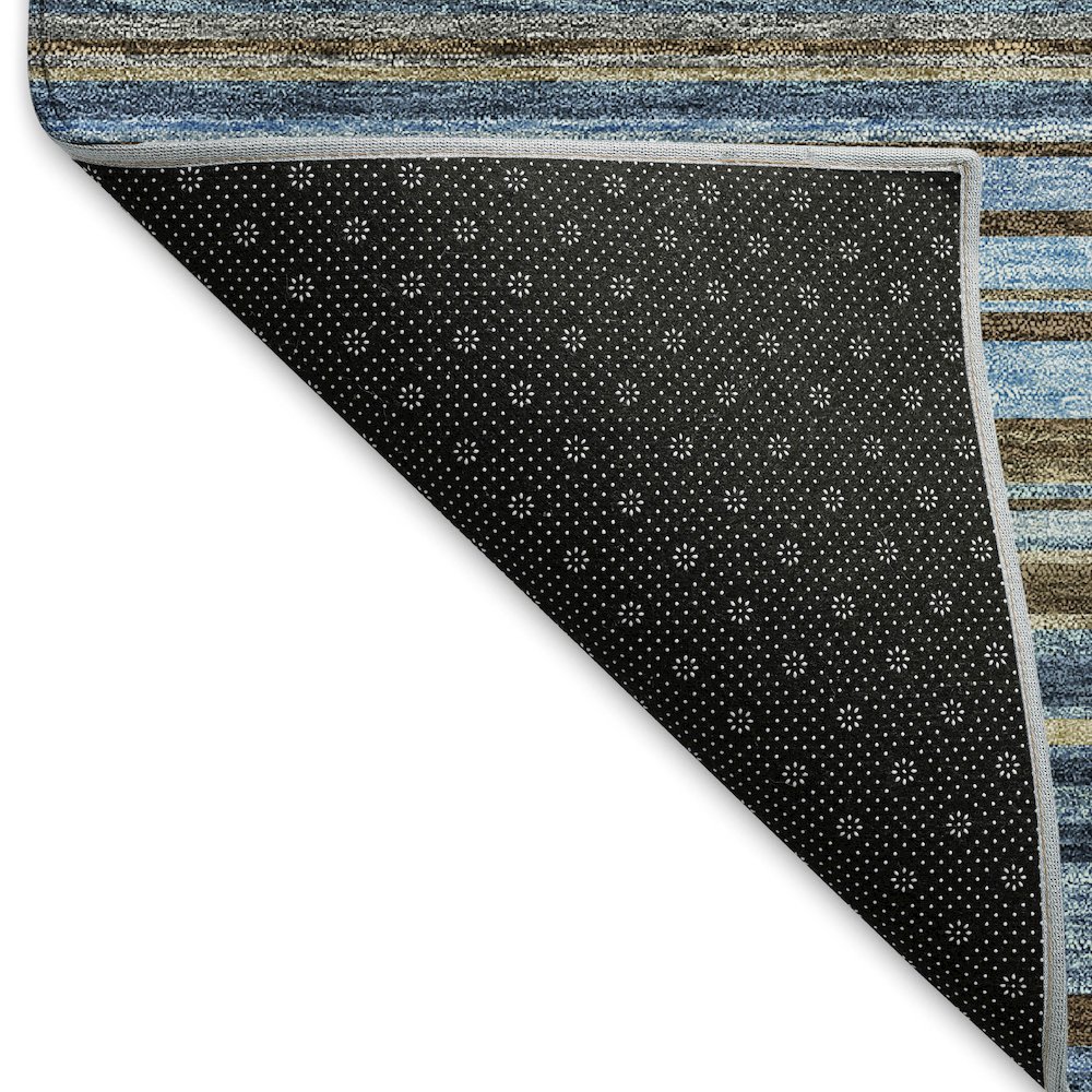 Premium Machine Washable Mayfield AMF979 Navy 8' x 8' Round Rug. Picture 2