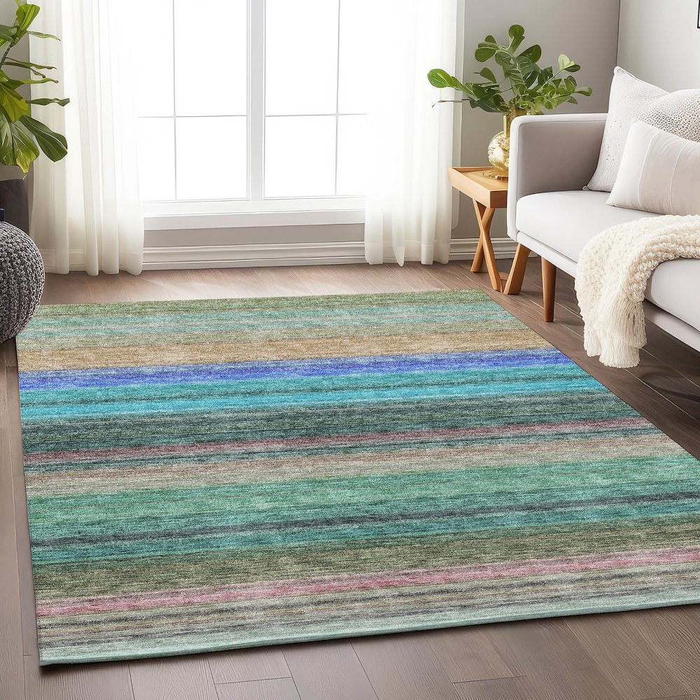 Premium Machine Washable Mayfield AMF979 Sage 10' x 14' Rug. Picture 5