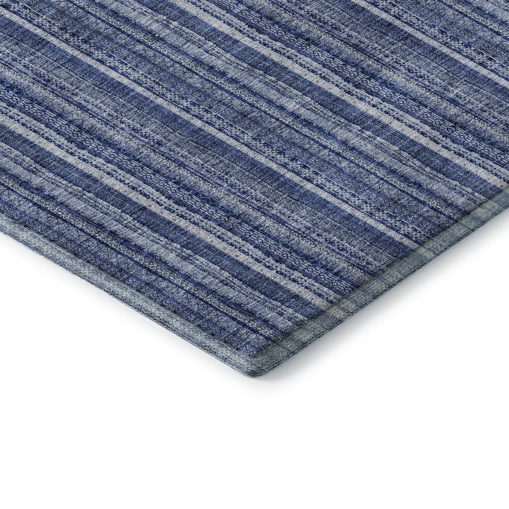 Premium Machine Washable Mayfield AMF982 Denim 8' x 8' Round Rug. Picture 3