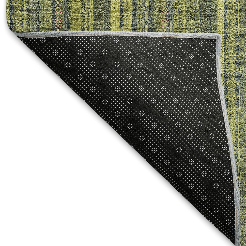 Premium Machine Washable Mayfield AMF982 Olive 8' x 8' Round Rug. Picture 2