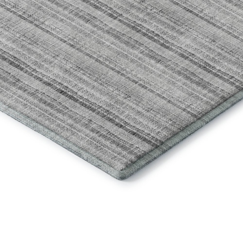 Premium Machine Washable Mayfield AMF982 Silver 8' x 8' Round Rug. Picture 3