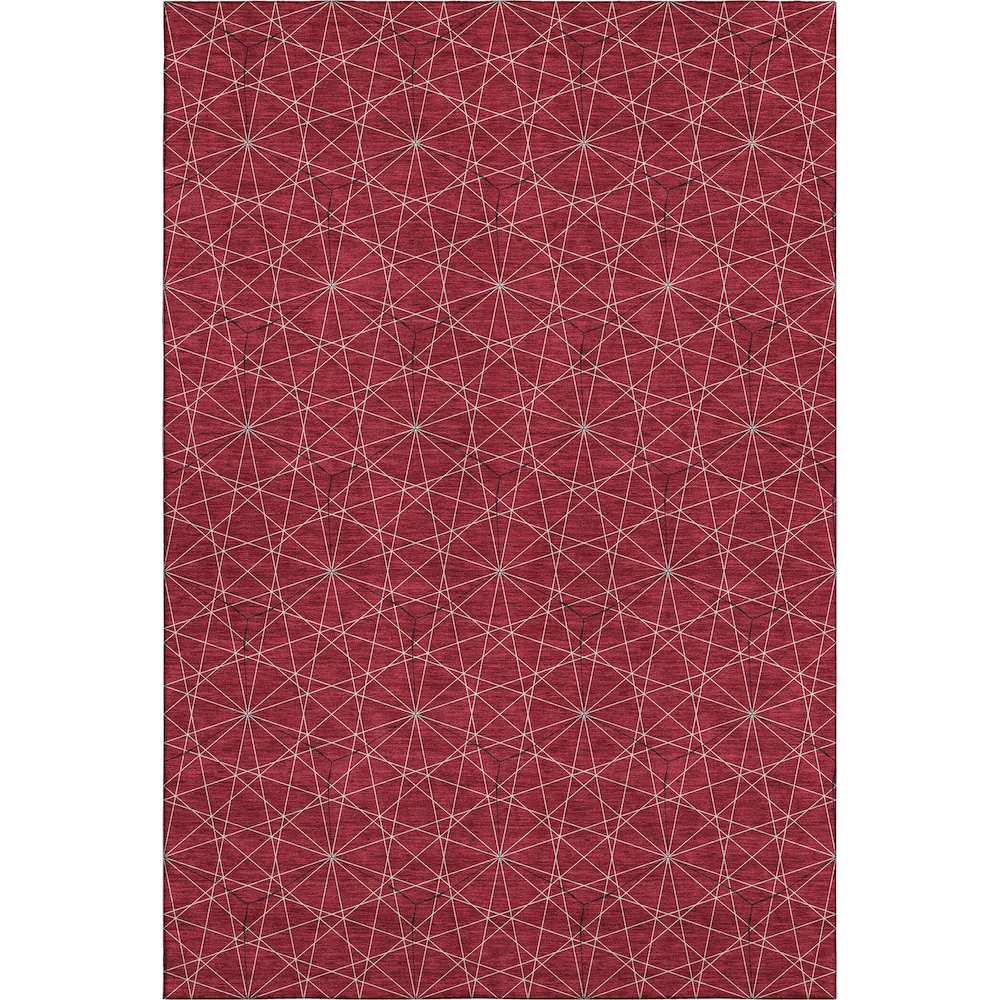 Premium Machine Washable Mayfield AMF987 Red 10' x 14' Rug. Picture 1
