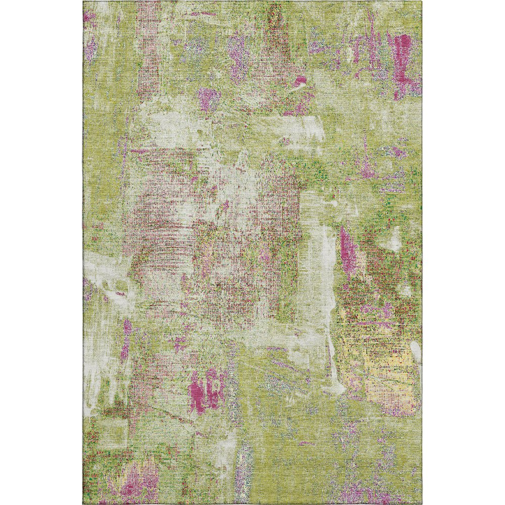 Premium Machine Washable Mayfield AMF989 Lime 10' x 14' Rug. Picture 1