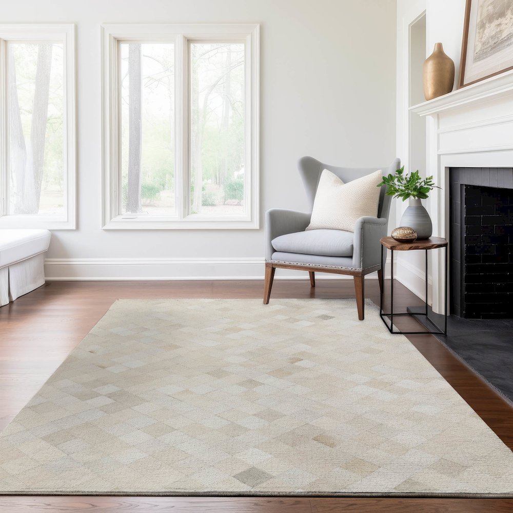 Premium Machine Washable Mayfield  Ivory 10' x 14' Rug. Picture 6