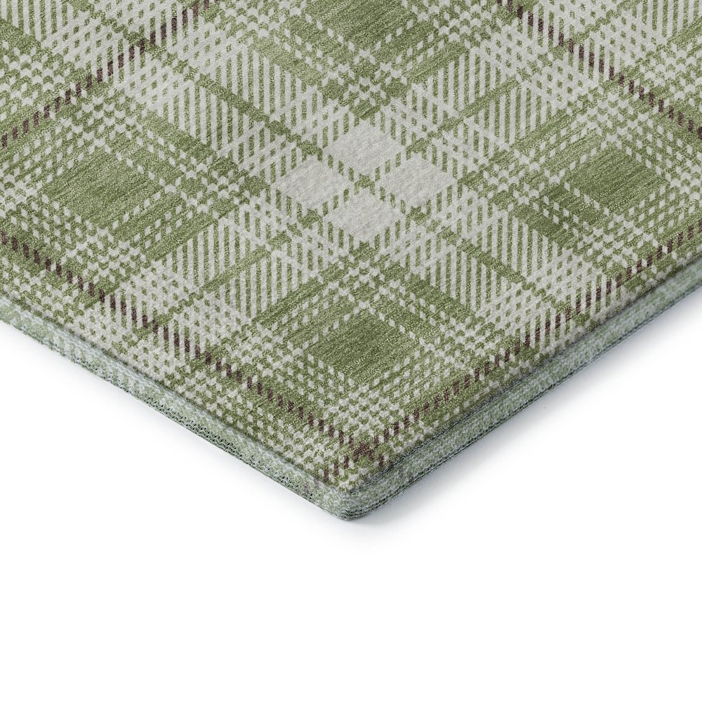 Premium Machine Washable Mayfield AMF993 Aloe 8' x 8' Round Rug. Picture 3
