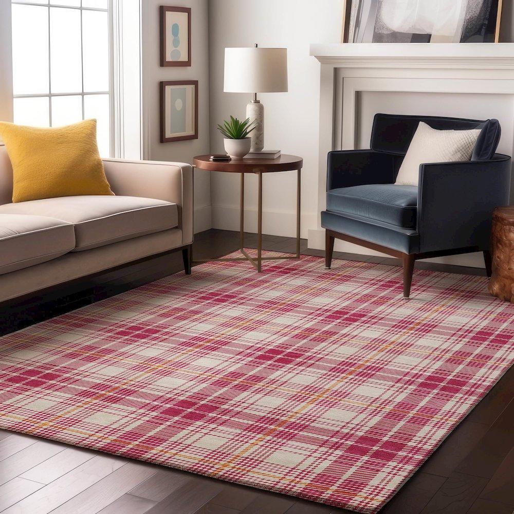 Premium Machine Washable Mayfield AMF993 Blush 10' x 14' Rug. Picture 5