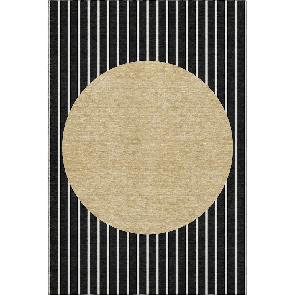 Premium Machine Washable Mayfield AMF994 Black 10' x 14' Rug. Picture 1
