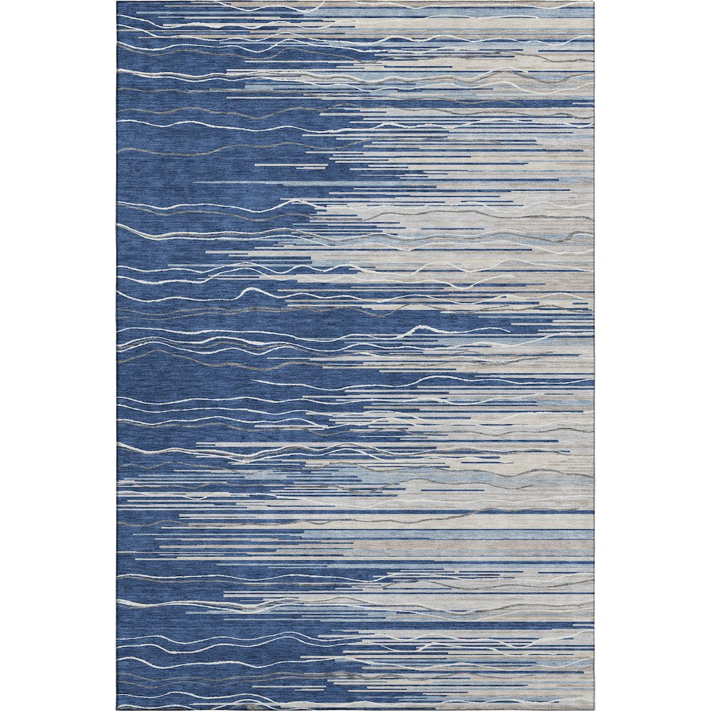 Premium Machine Washable Mayfield AMF996 Navy 10' x 14' Rug. Picture 1
