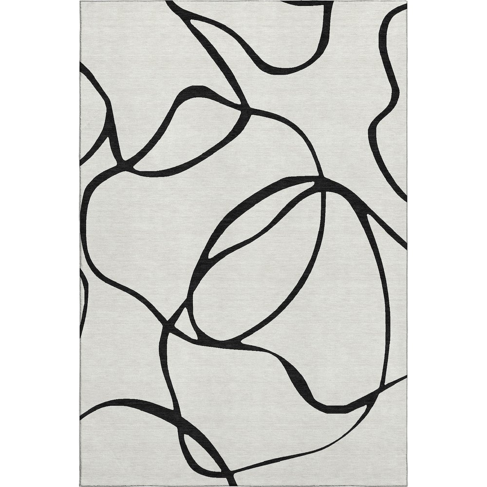 Premium Machine Washable Mayfield AMF999 White 10' x 14' Rug. Picture 1