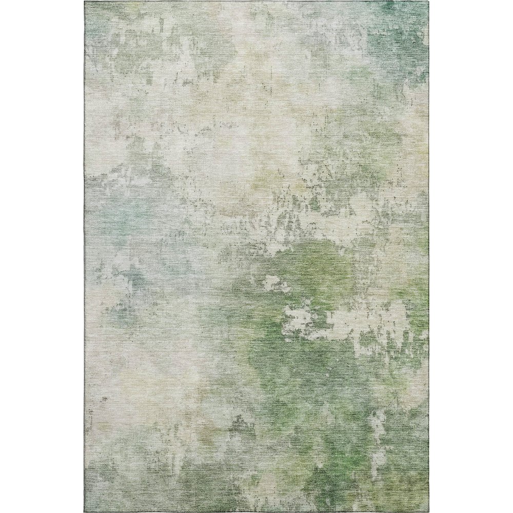 Luxury Washable Indoor/Outdoor Bresca Aloe 10' x 14' Rug. Picture 1