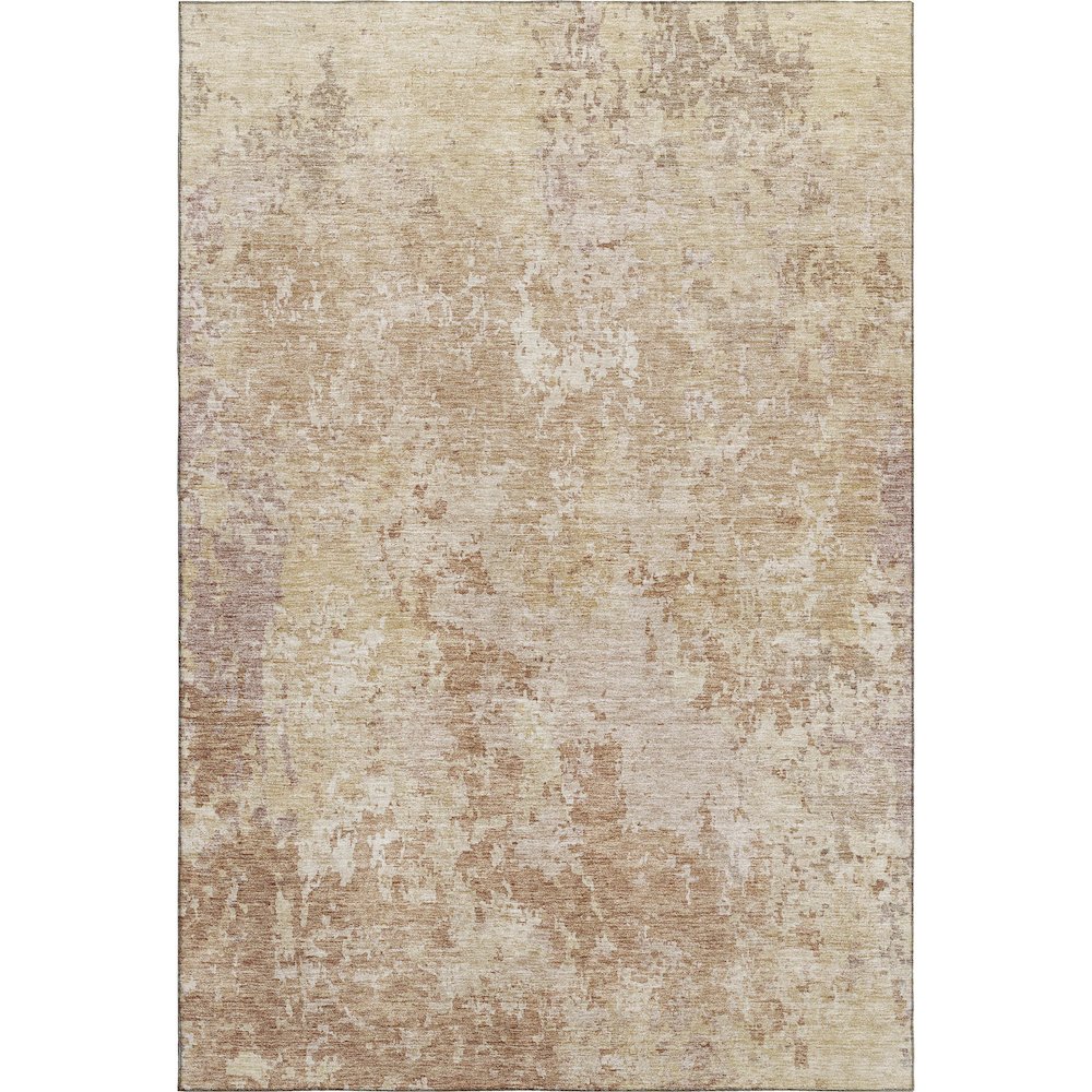 Luxury Washable Indoor/Outdoor Bresca Copper 10' x 14' Rug. Picture 1