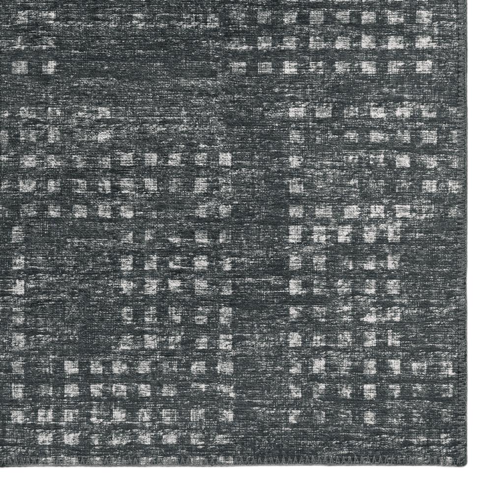 Eleanor Black Contemporary Geometric 5' x 7'6" Area Rug Black AER31. Picture 2