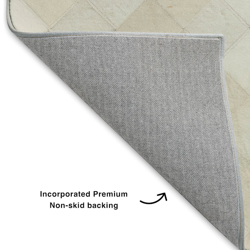 Luxury Washable Indoor/Outdoor Bozeman Linen 8' x 8' Round Rug. Picture 4