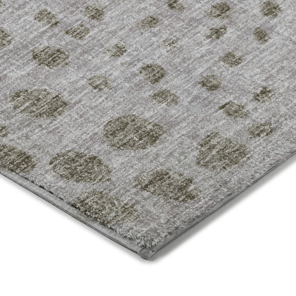 Luxury Washable Boca Taupe 8' x 8' Round Rug. Picture 2