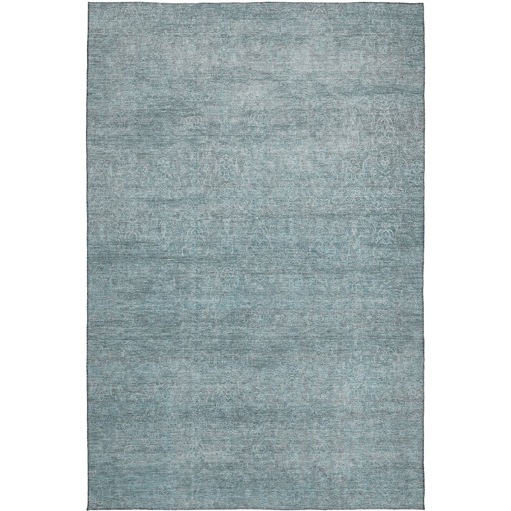 Luxury Washable Indoor/Outdoor Burano Seafoam 10' x 14' Rug. Picture 1