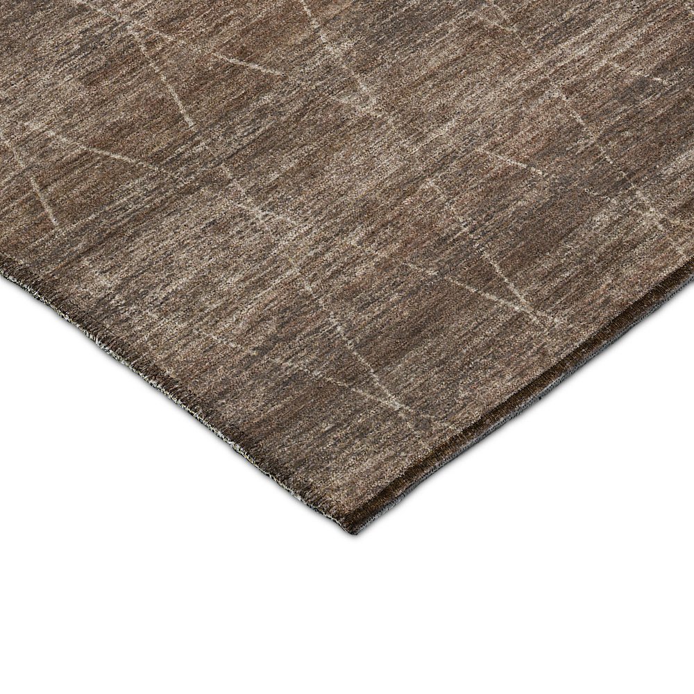 Luxury Washable Indoor/Outdoor Burano Coffee 8' x 8' Round Rug. Picture 2