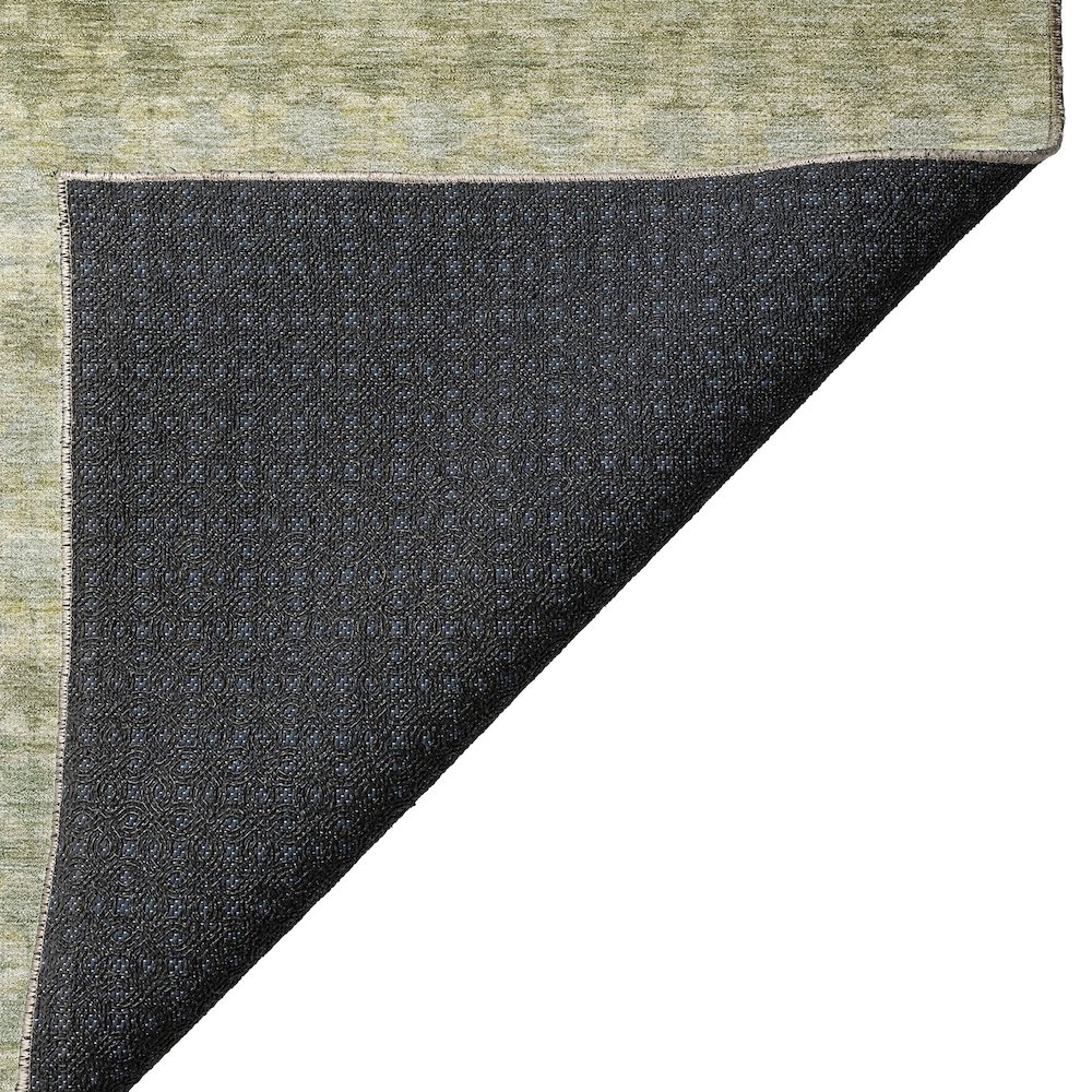 Luxury Washable Indoor/Outdoor Burano Aloe 8' x 8' Round Rug. Picture 4