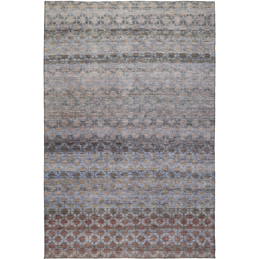 Luxury Washable Indoor/Outdoor Burano Brown 10' x 14' Rug. Picture 1