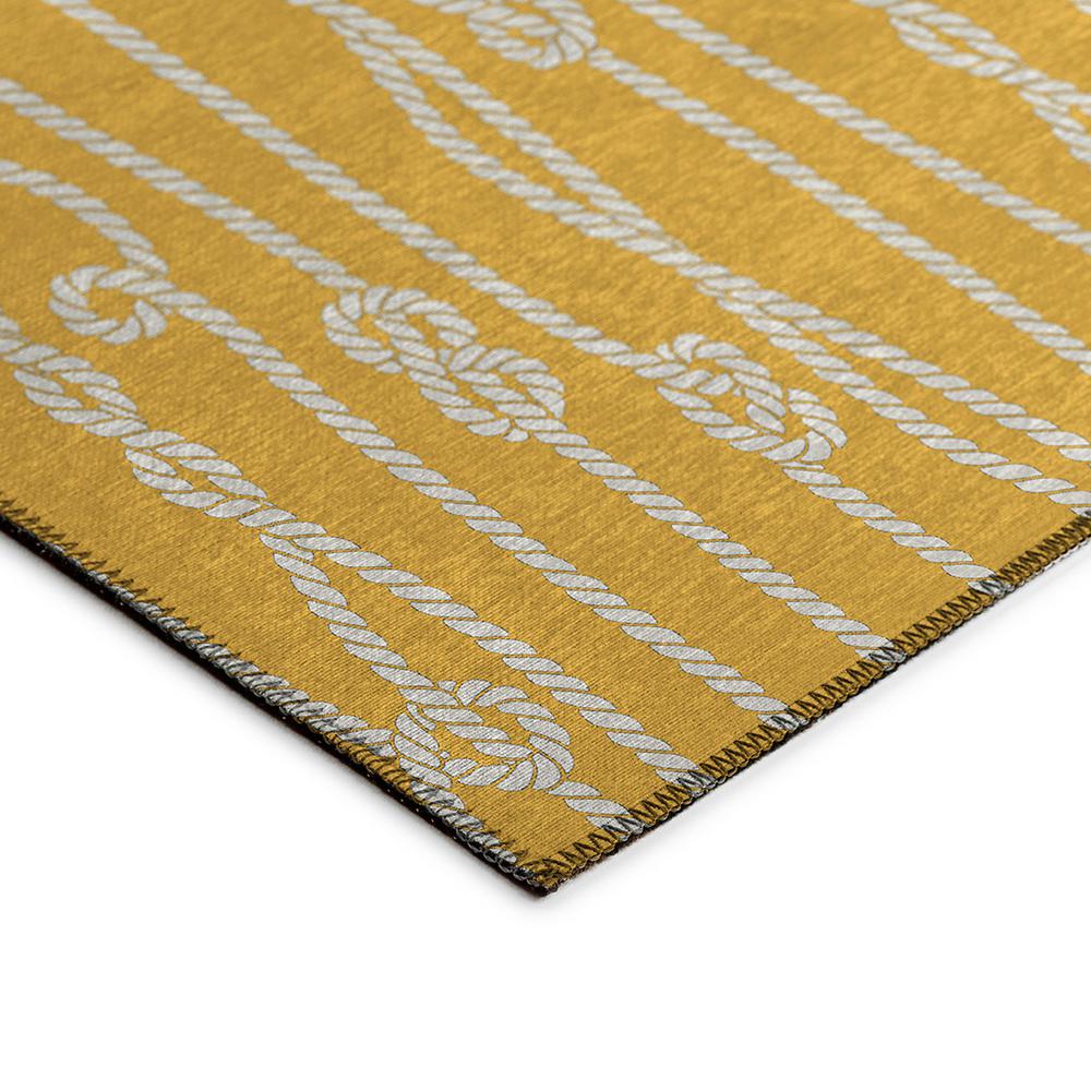 Indoor/Outdoor Harpswell AHP37 Gilded Washable 8' x 8' Round Rug. Picture 4