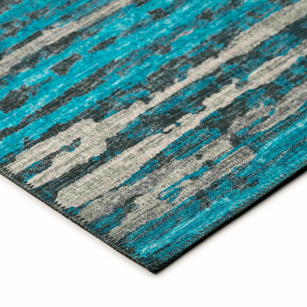 Bravado Peacock Contemporary Stripe 5' x 7'6" Area Rug Peacock ABV34. Picture 3