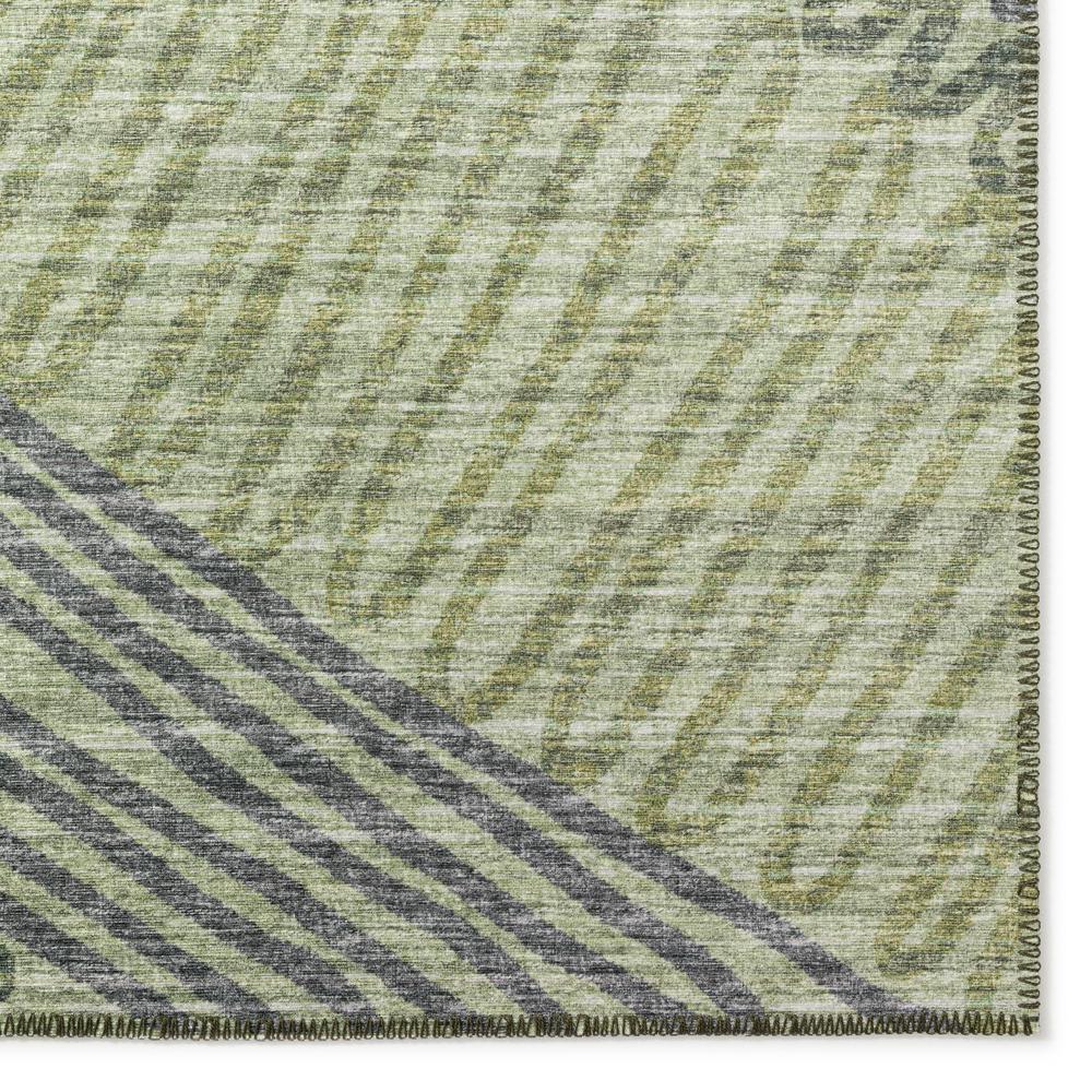Yuma Green Transitional Abstract 5' x 7'6" Area Rug Green AYU41. Picture 2