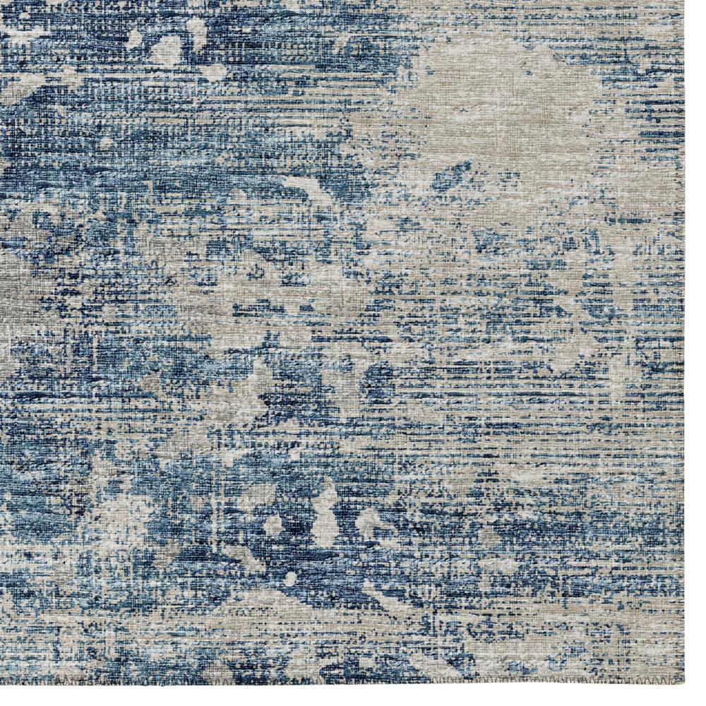 Indoor/Outdoor Accord AAC35 Blue Washable 8' x 8' Round Rug. Picture 3