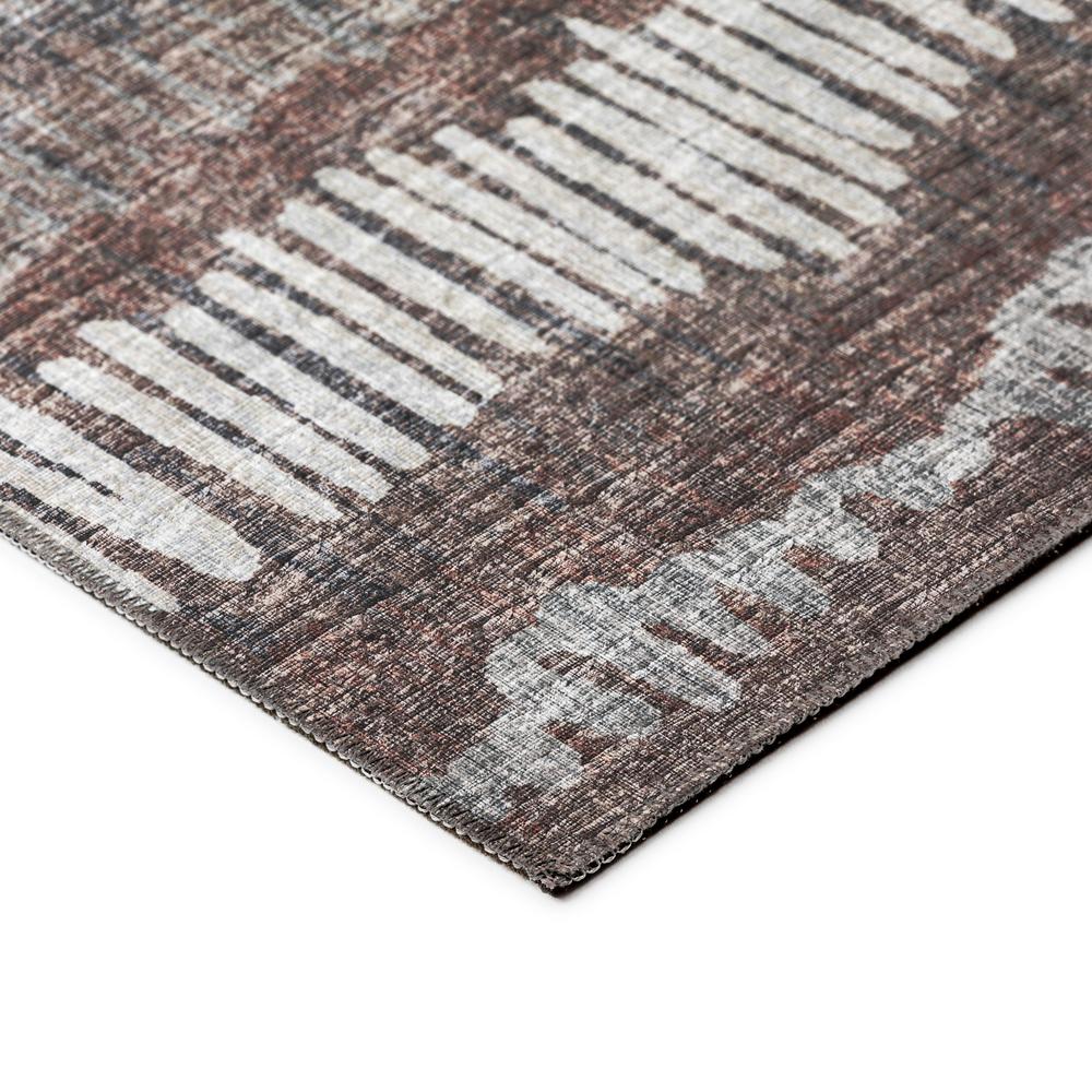 Rylee Brown Transitional Striped 5' x 7'6" Area Rug Brown ARY34. Picture 3