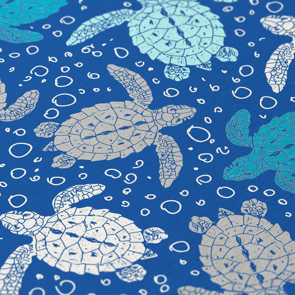 Indoor/Outdoor Surfside ASR43 Blue Washable 8' x 8' Round Rug. Picture 7