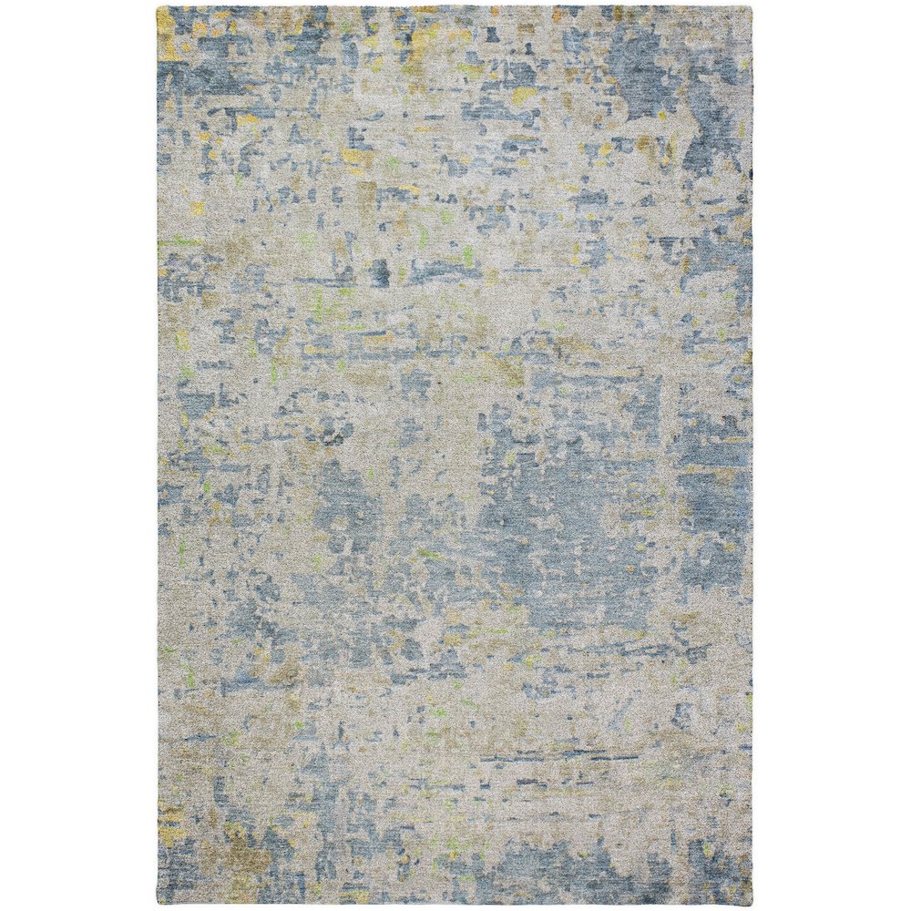 Luxury Washable Indoor/Outdoor Kochi Blue 10' x 14' Rug. Picture 1