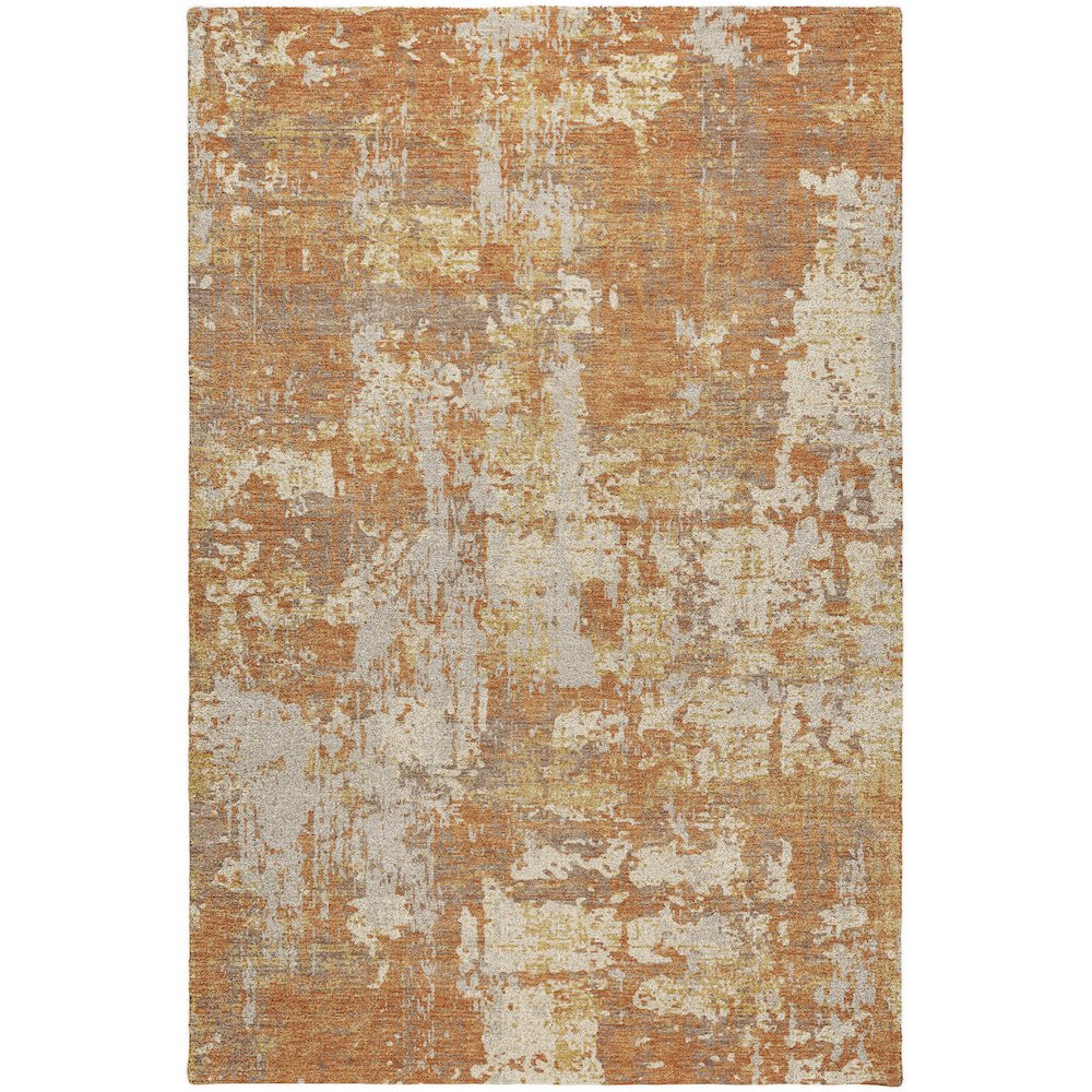 Luxury Washable Indoor/Outdoor Kochi Copper 10' x 14' Rug. Picture 1