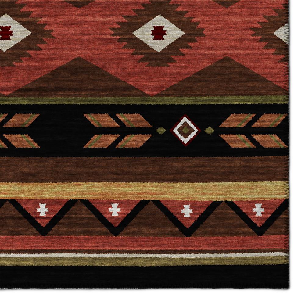 Indoor/Outdoor Sonora ASO33 Brown Washable 8' x 8' Round Rug. Picture 3