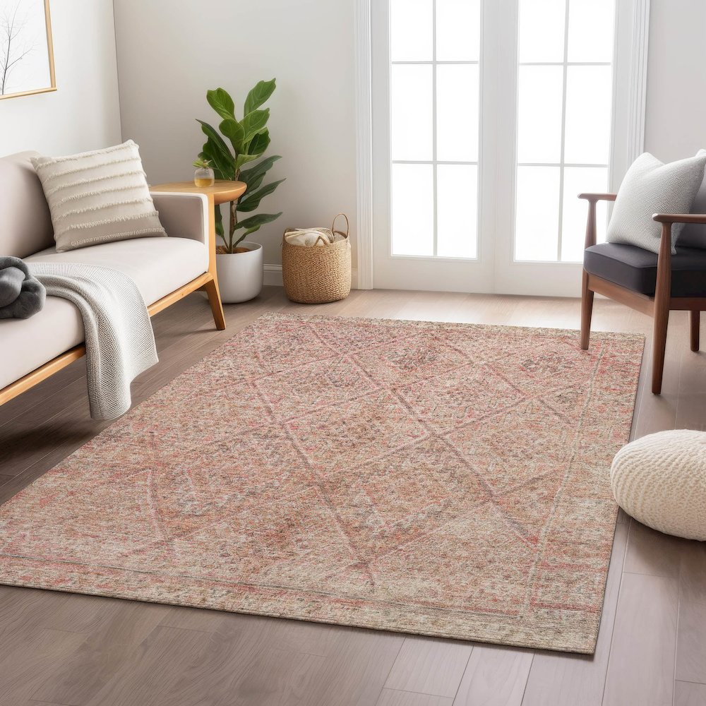 Indoor/Outdoor Karaj Pink 10' x 14' Rug. Picture 5