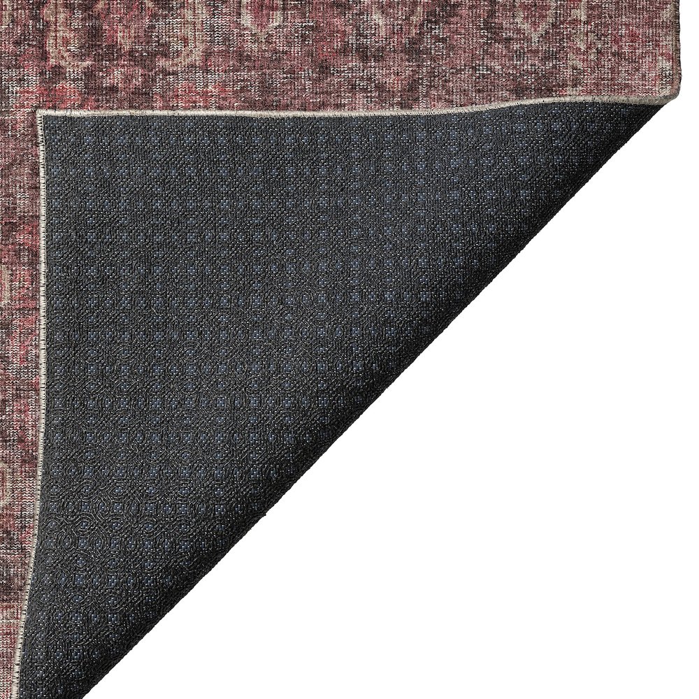 Indoor/Outdoor Karaj Pink 8' x 8' Round Rug. Picture 4