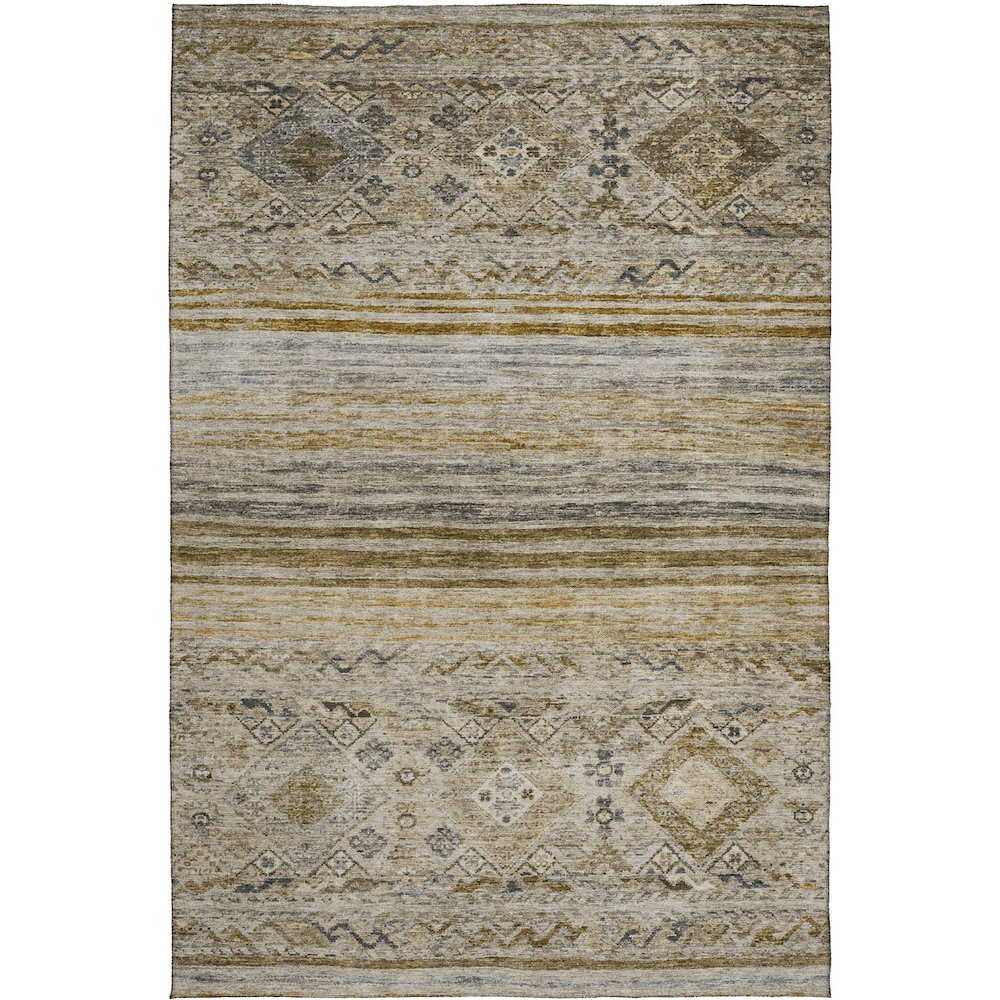 Indoor/Outdoor Karaj Brown 10' x 14' Rug. Picture 1