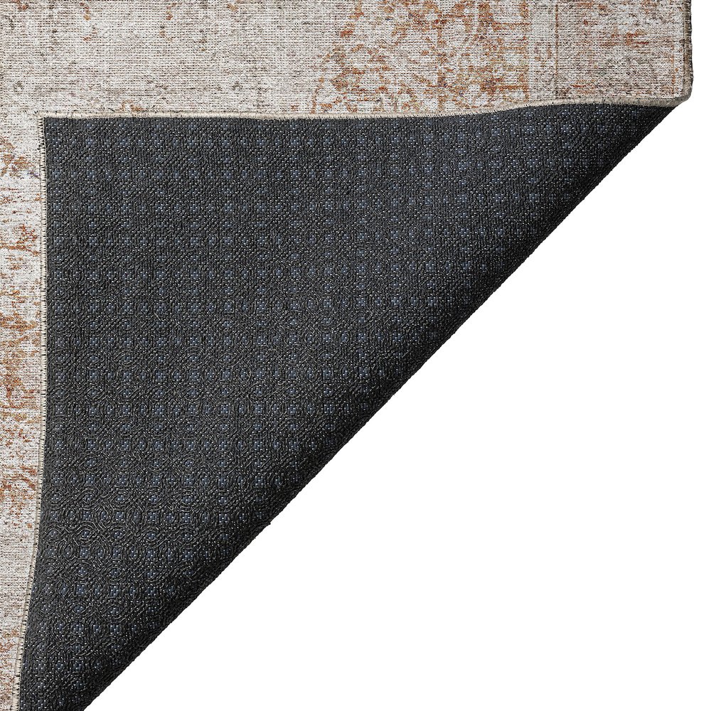 Indoor/Outdoor Karaj Copper 8' x 8' Round Rug. Picture 4