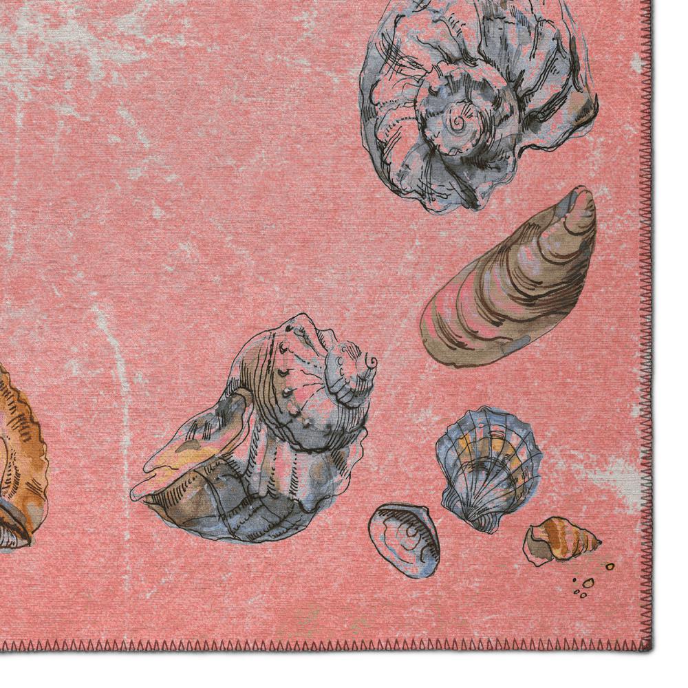 Indoor/Outdoor Surfside ASR39 Peach Washable 8' x 8' Round Rug. Picture 3