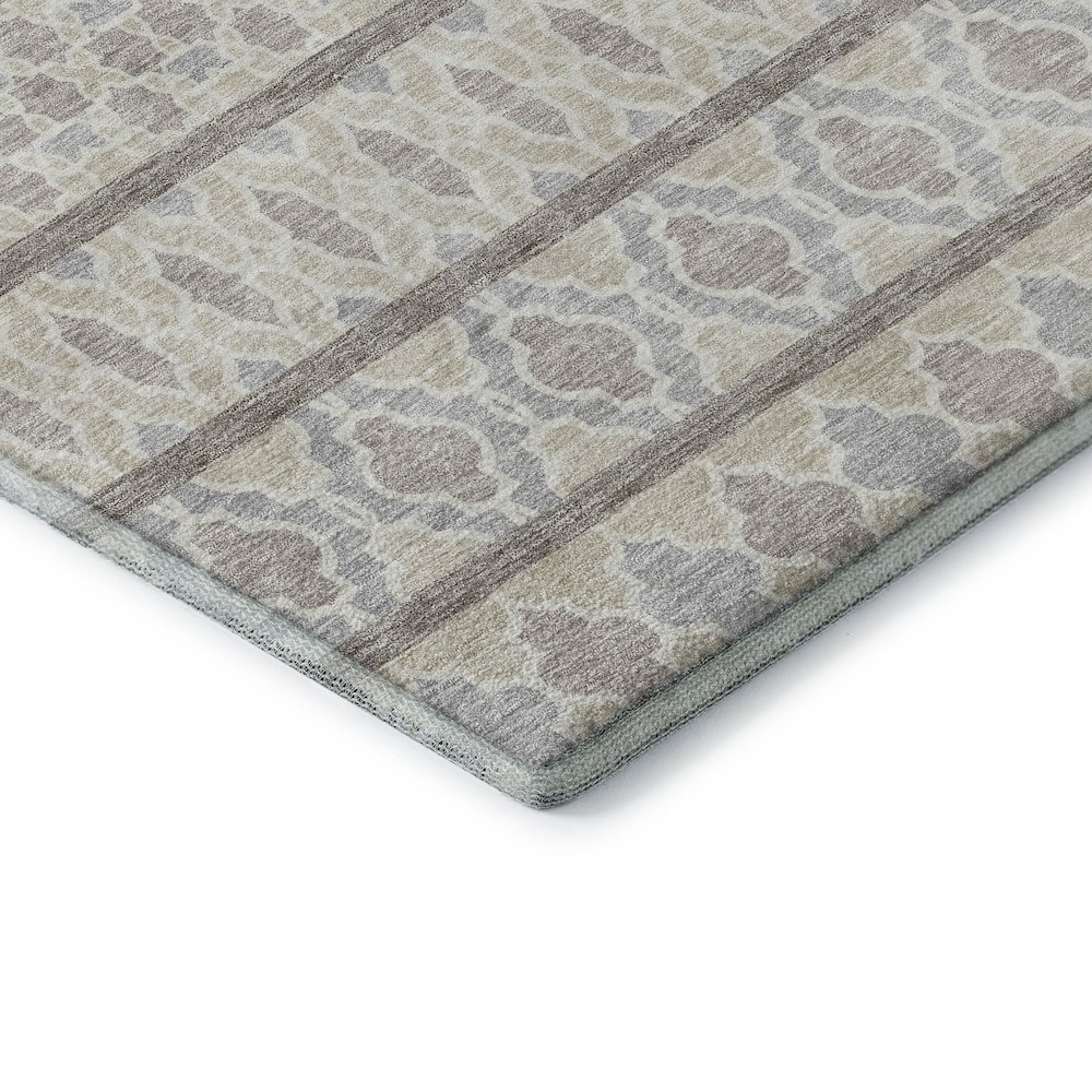 Machine Washable Indoor/Outdoor Neo Ivory 8' x 8' Round Rug. Picture 2