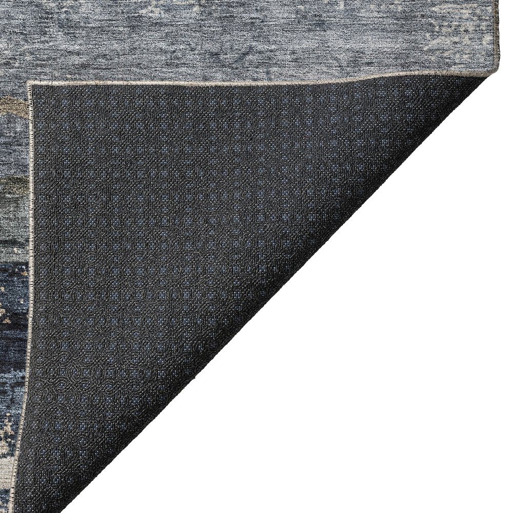 Indoor/Outdoor Nouveau Navy 8' x 8' Round Rug. Picture 4