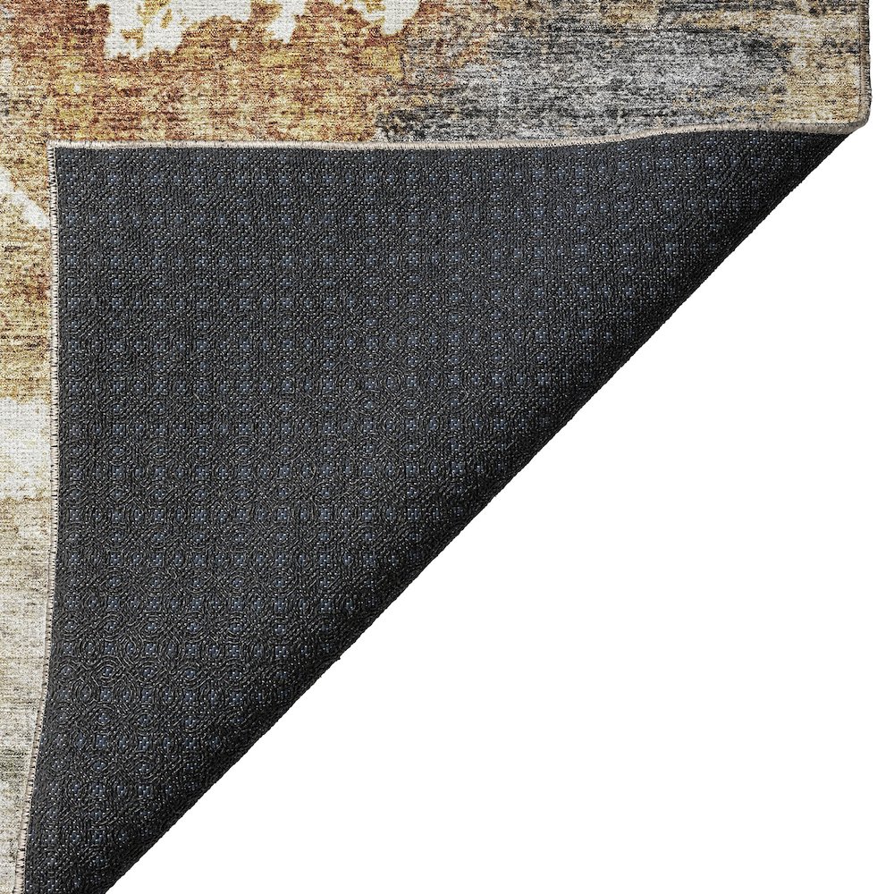 Indoor/Outdoor Nouveau Taupe 8' x 8' Round Rug. Picture 4