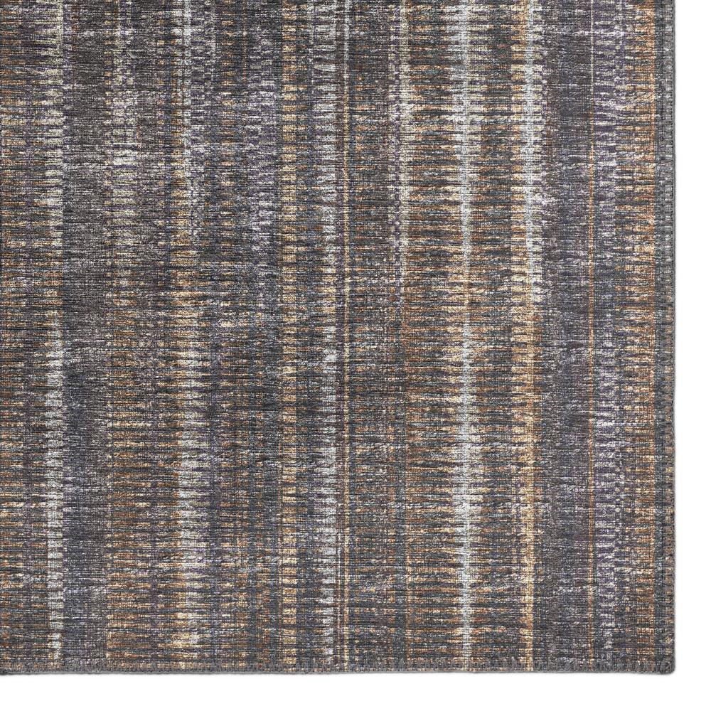 Waverly Brown Contemporary Striped 5' x 7'6" Area Rug Brown AWA31. Picture 1