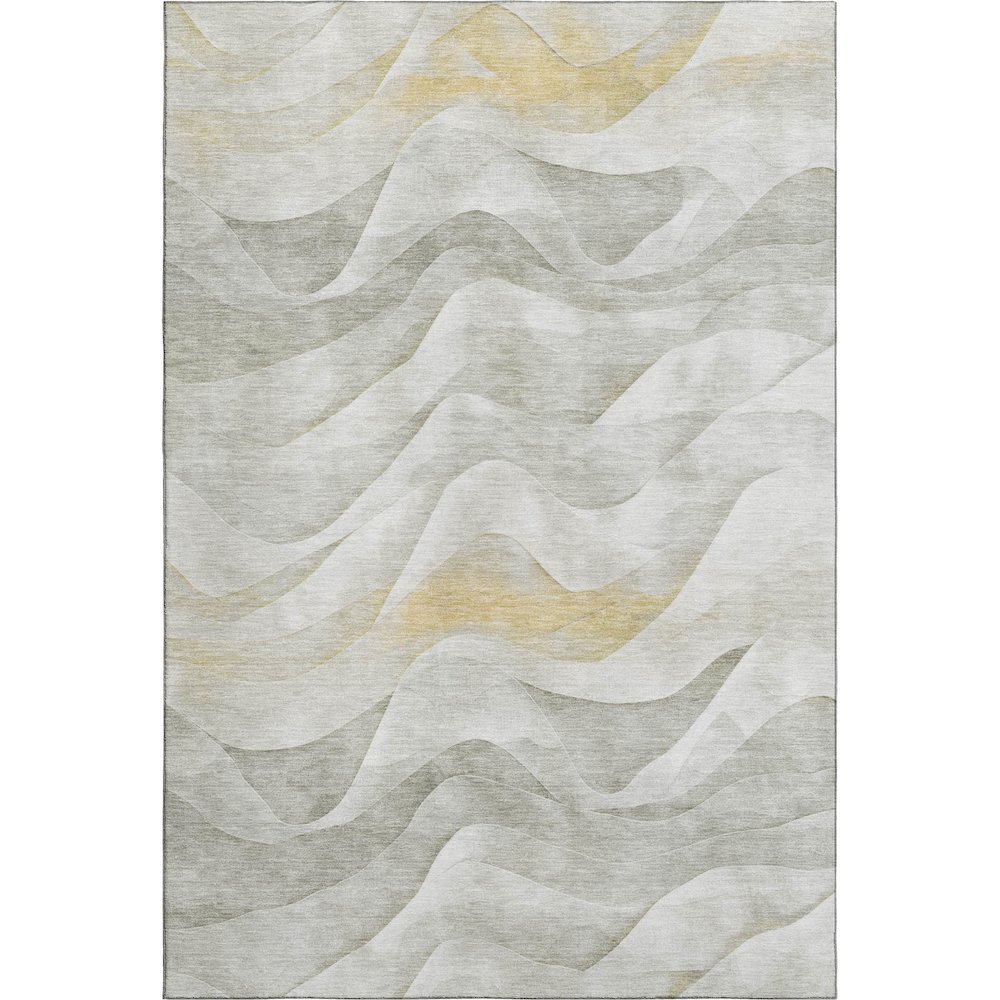 Machine Washable Indoor/Outdoor Pacifica Silver 10' x 14' Rug. Picture 1