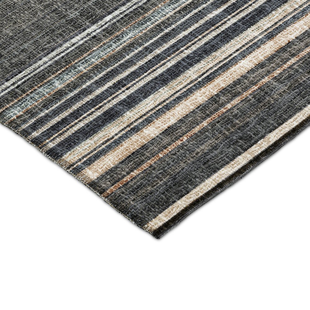 Luxury Washable Indoor/Outdoor Portico Chocolate 8' x 8' Round Rug. Picture 2