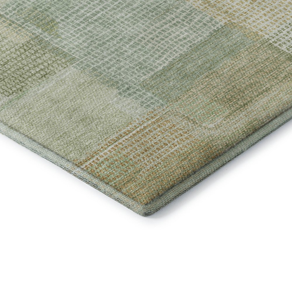 Luxury Washable Indoor/Outdoor Ravenna Green 8' x 8' Round Rug. Picture 2