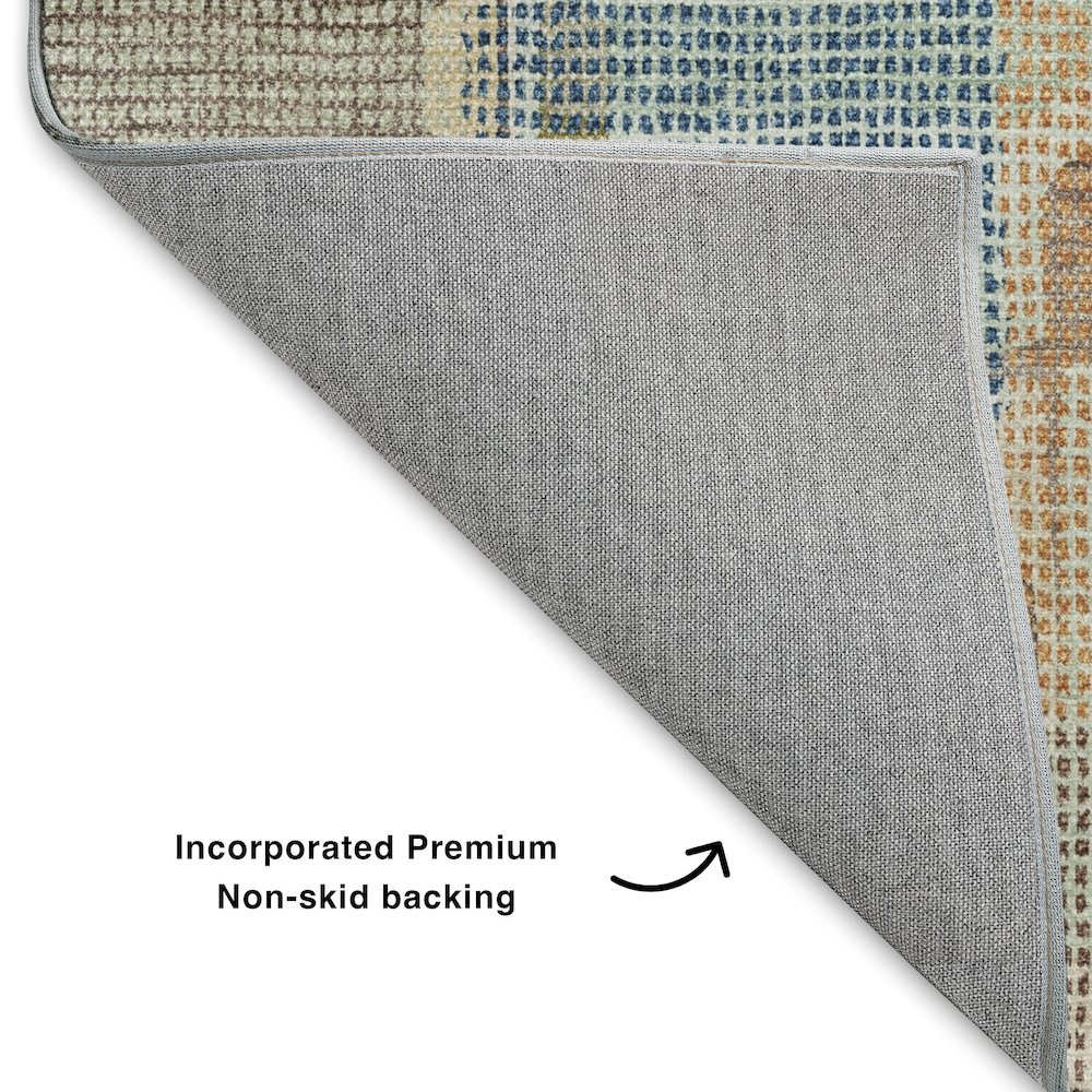 Luxury Washable Indoor/Outdoor Ravenna Putty 8' x 8' Round Rug. Picture 4
