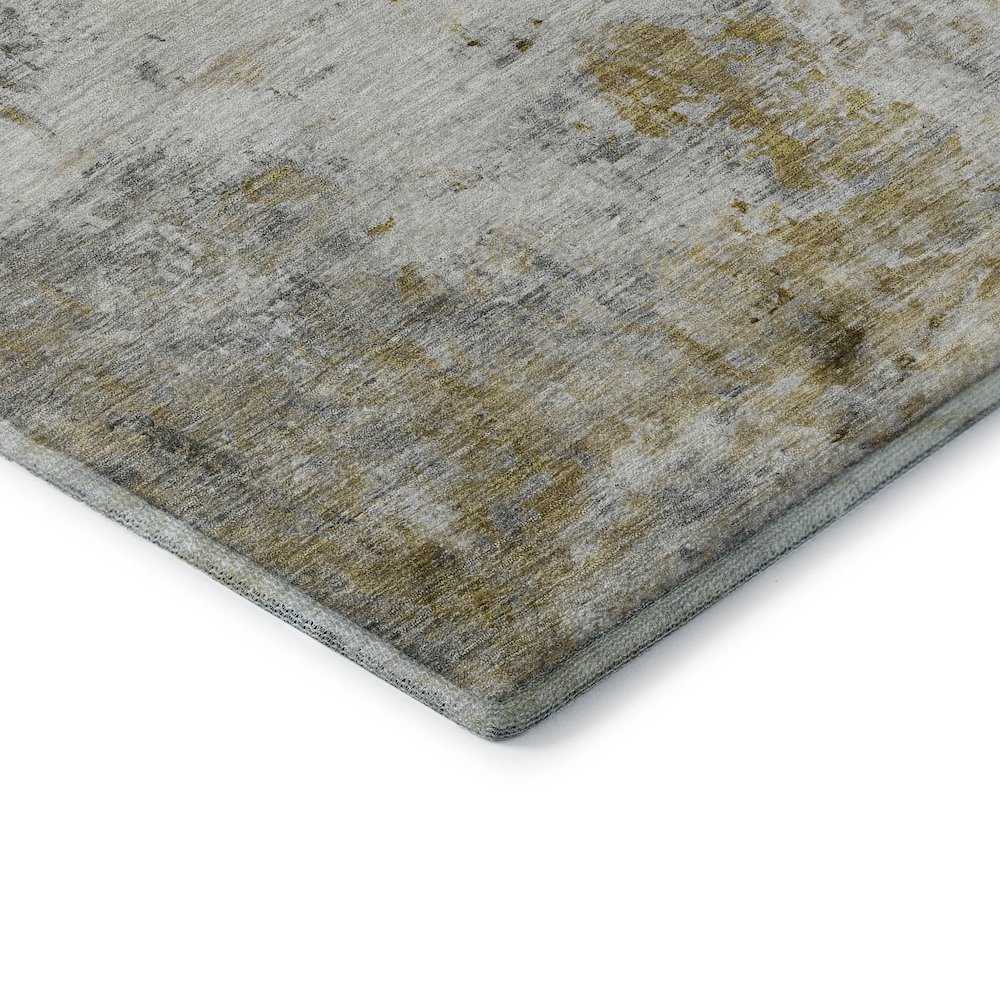 Luxury Washable Indoor/Outdoor Ravenna Taupe 8' x 8' Round Rug. Picture 2